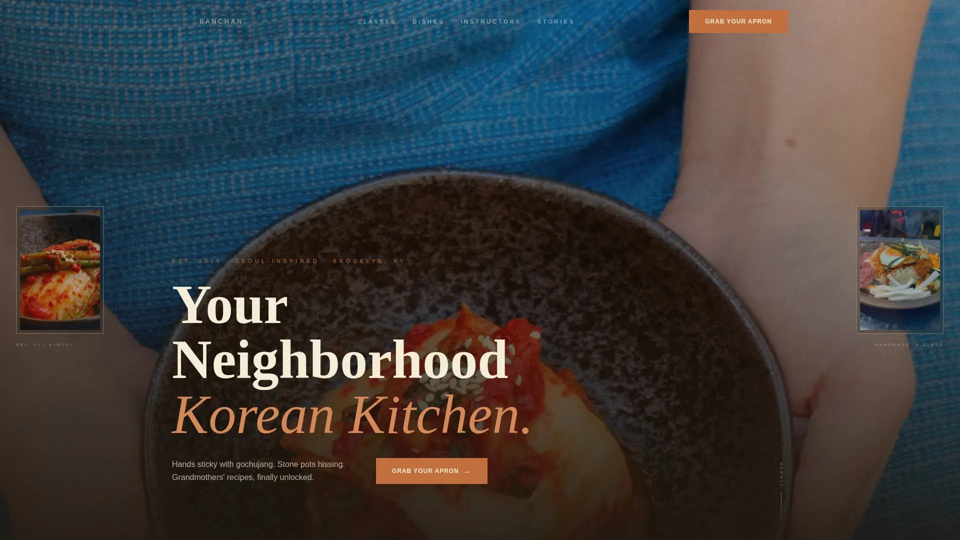 Korean Cooking Class Landing Page Template