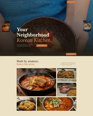 Korean Cooking Class Landing Page Template