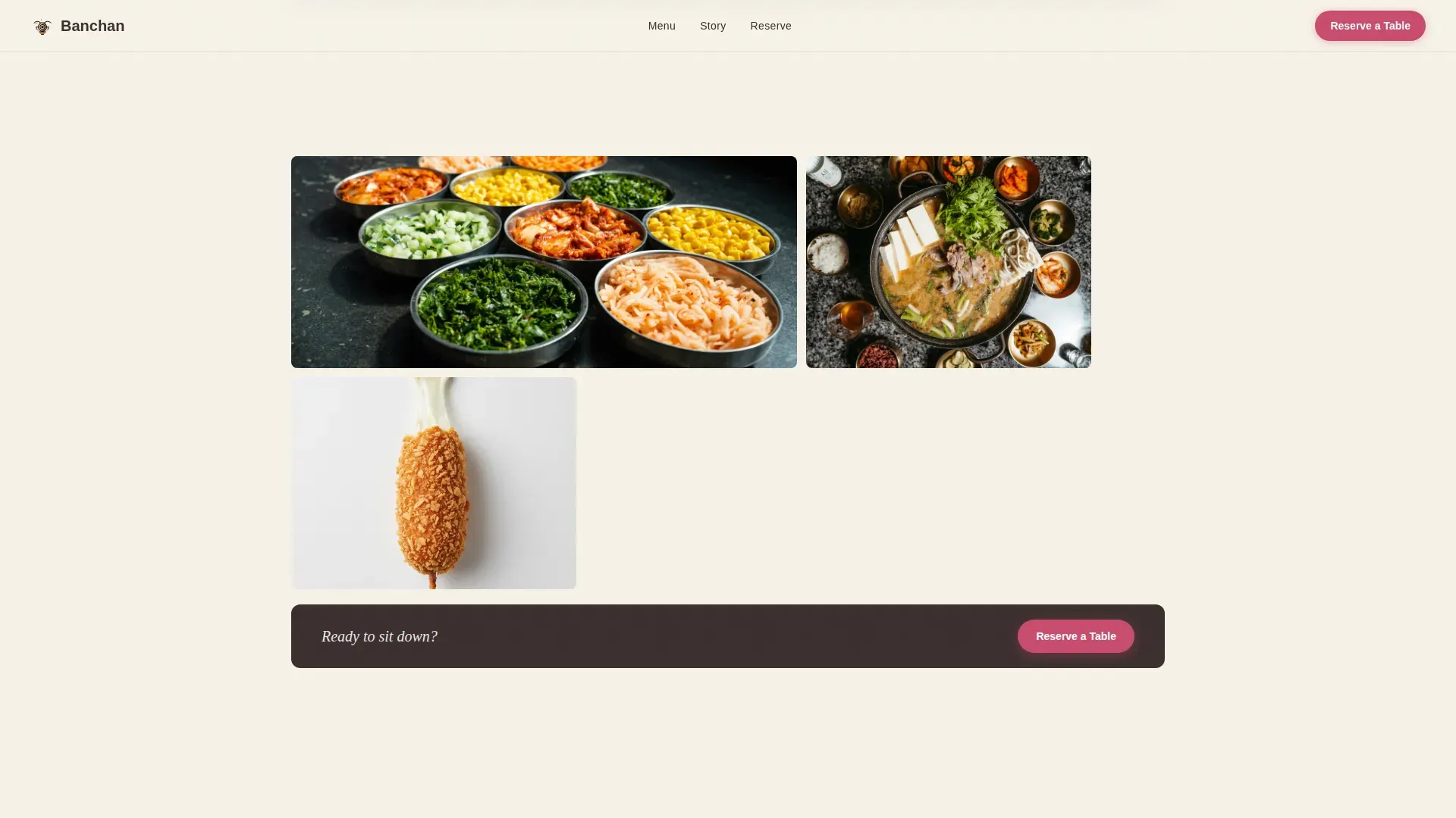 Authentic Korean Restaurant Landing Page Template