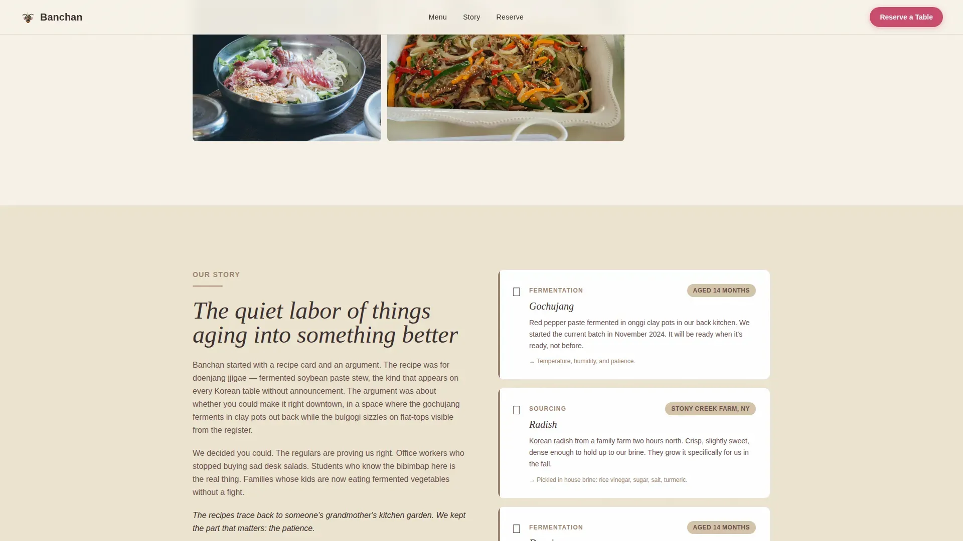 Authentic Korean Restaurant Landing Page Template