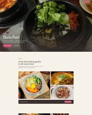 Authentic Korean Restaurant Landing Page Template