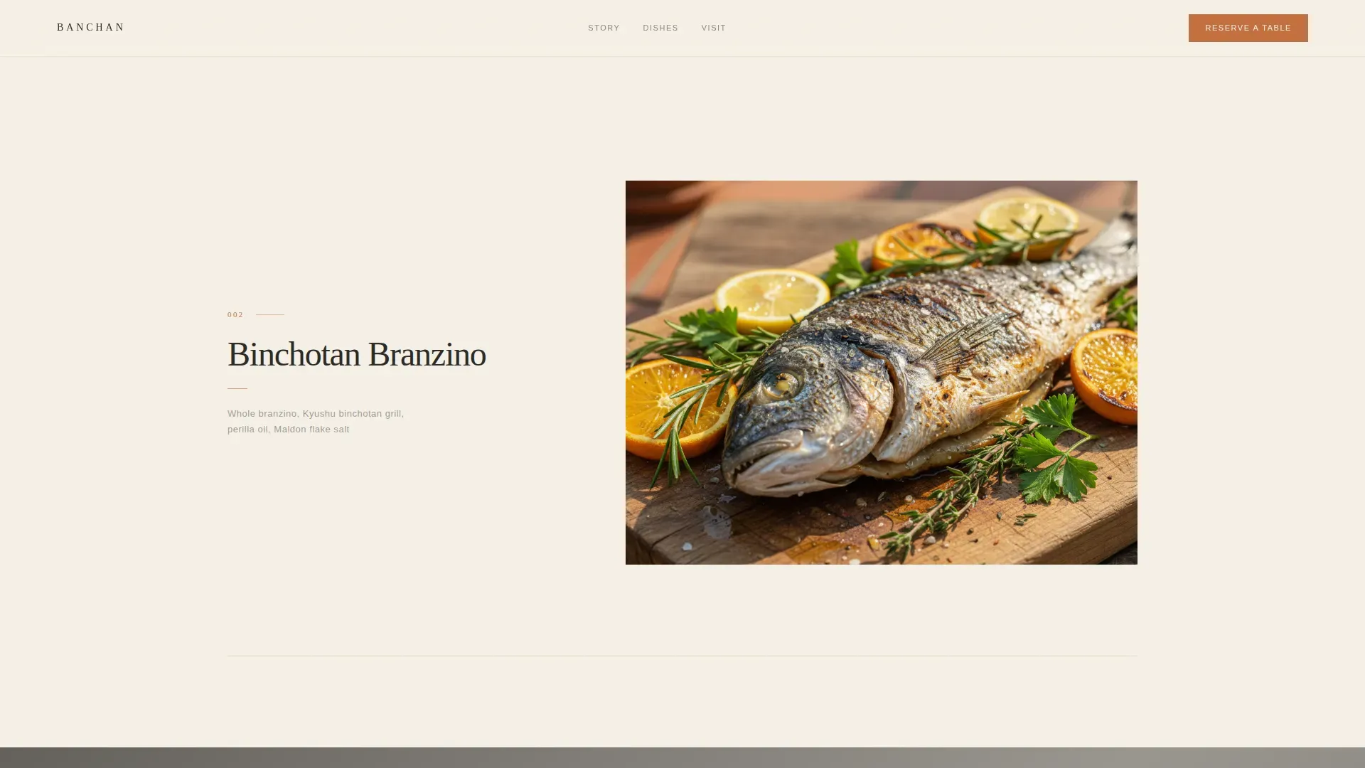 Fine Dining Restaurant Landing Page Template