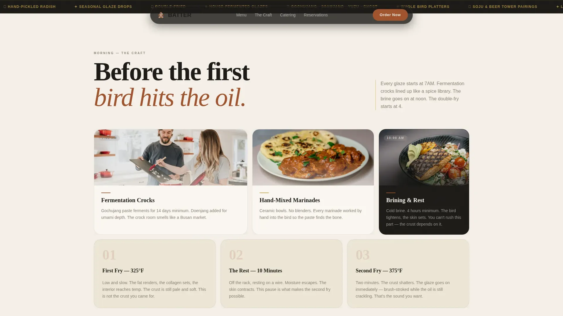 Korean Fried Chicken Landing Page Template