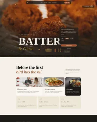 Korean Fried Chicken Landing Page Template