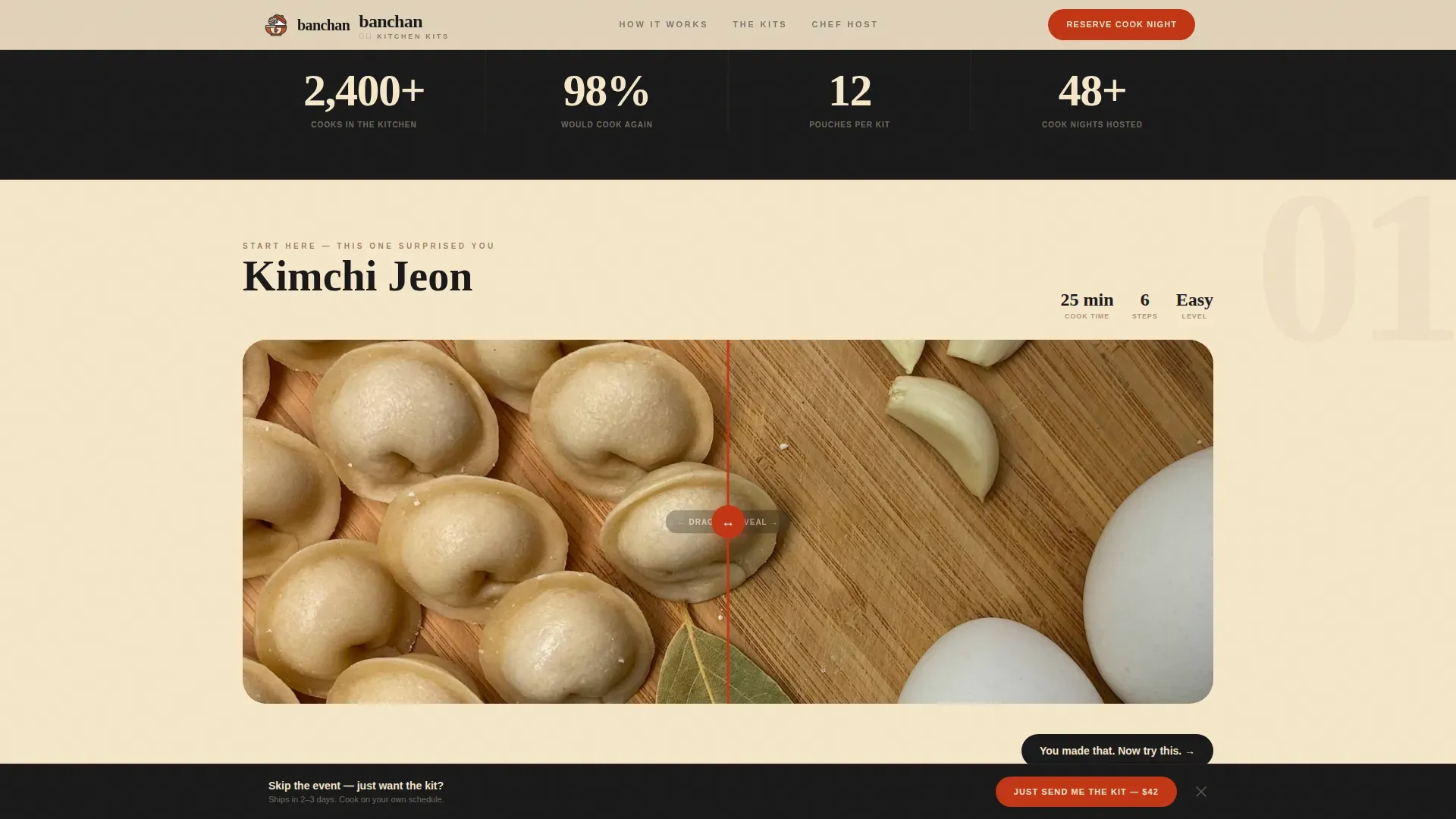 Korean Meal Kit Delivery Landing Page Template