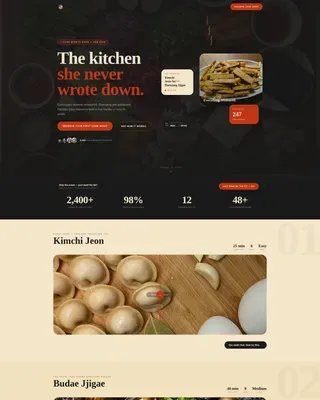 Korean Meal Kit Delivery Landing Page Template