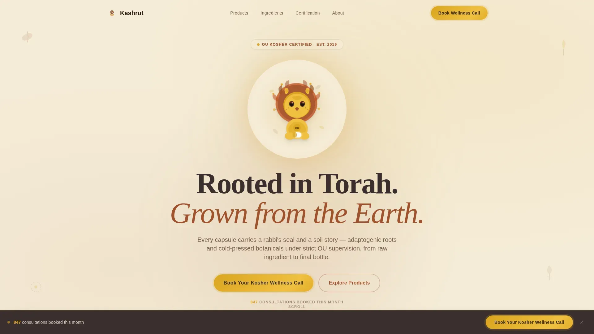 Advanced Kosher Food & Dining Appointment Booking Website Template