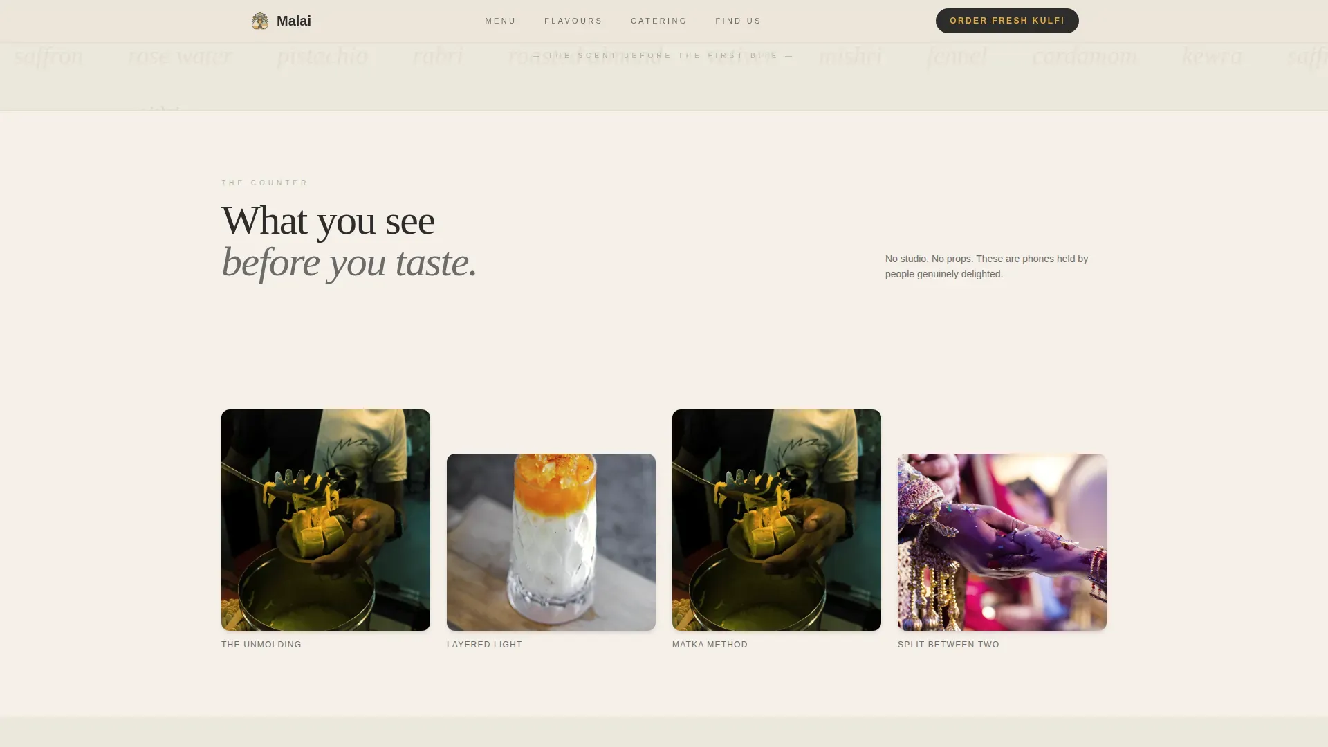 Bold Low-Fodmap Catering Gallery Landing Page Template