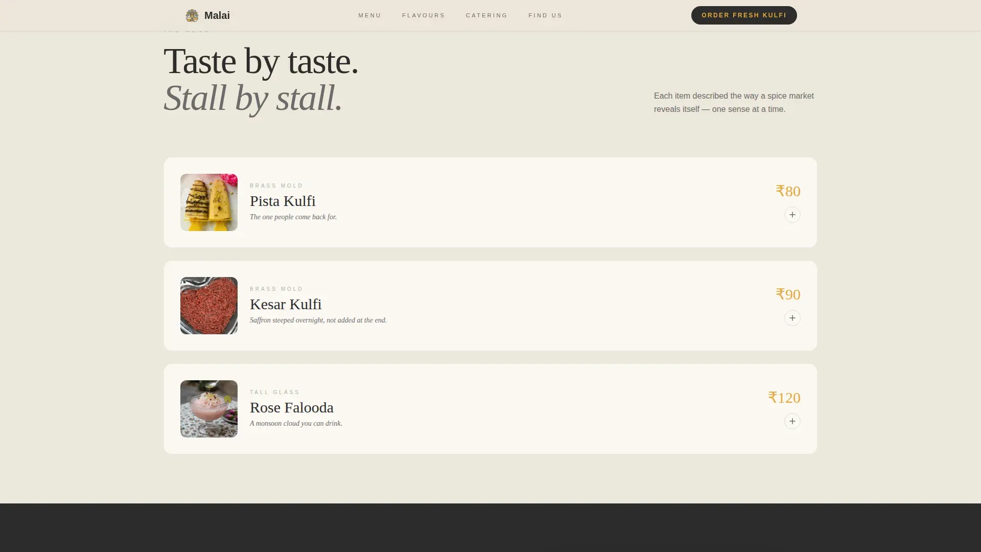 Bold Low-Fodmap Catering Gallery Landing Page Template