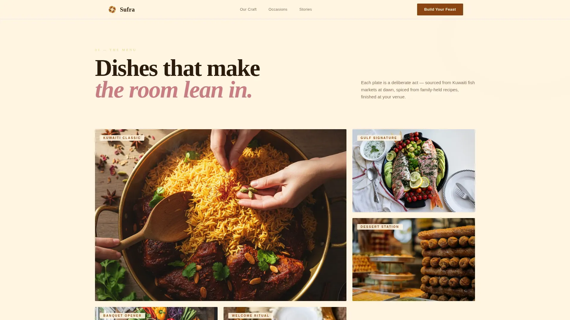 Exclusive Catering Landing Page Template