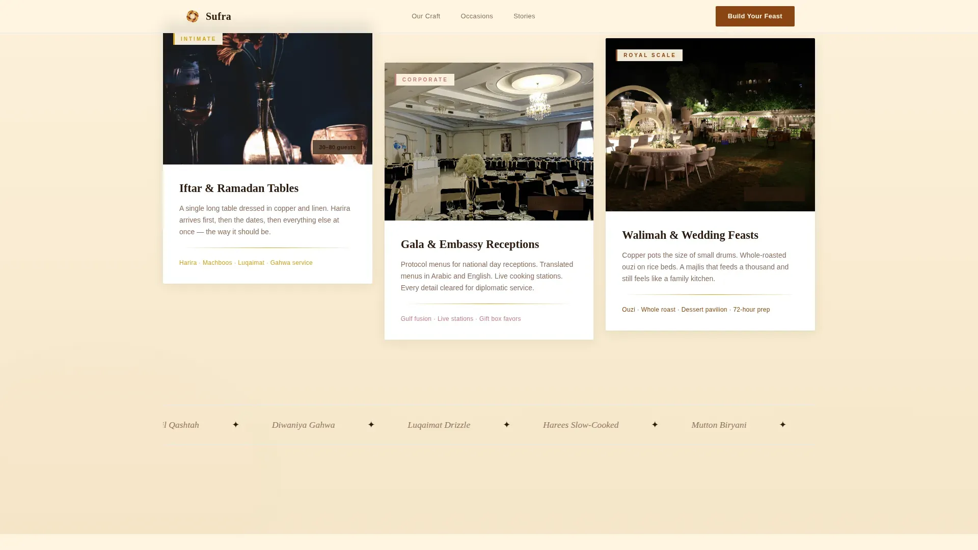Exclusive Catering Landing Page Template