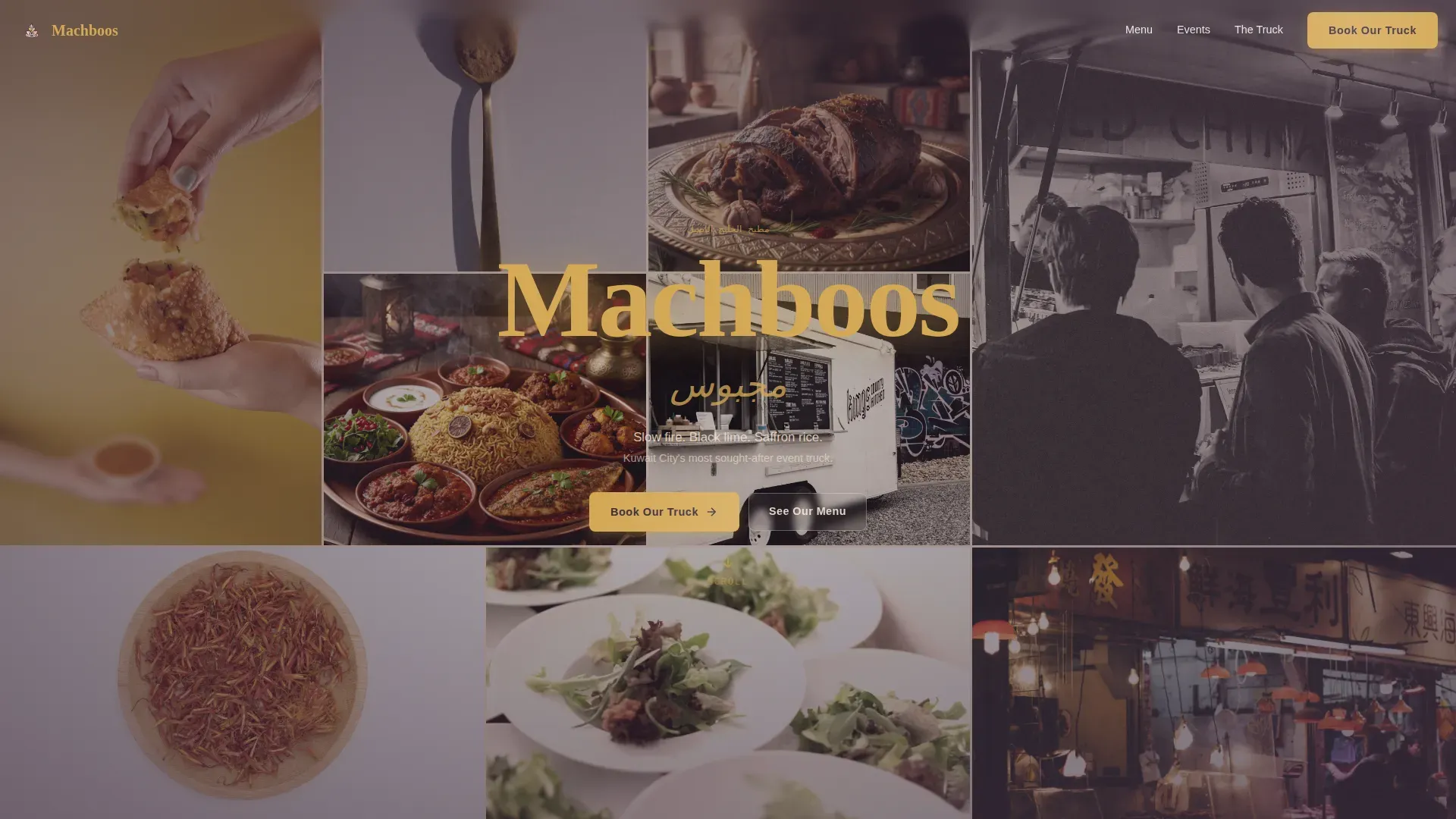 Kuwaiti Food Truck Landing Page Template