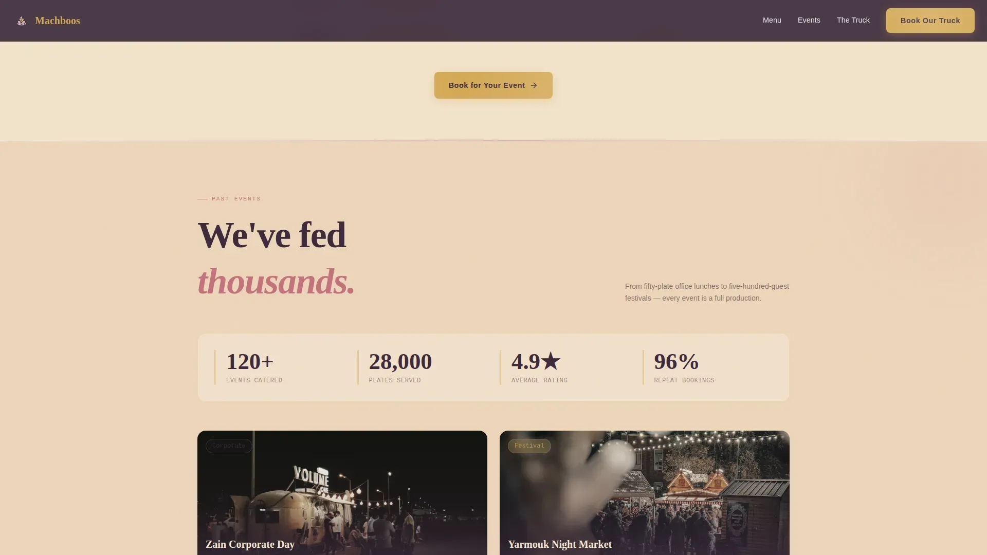 Kuwaiti Food Truck Landing Page Template