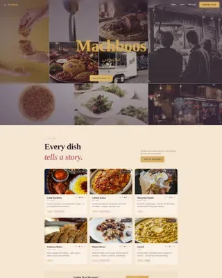 Kuwaiti Food Truck Landing Page Template