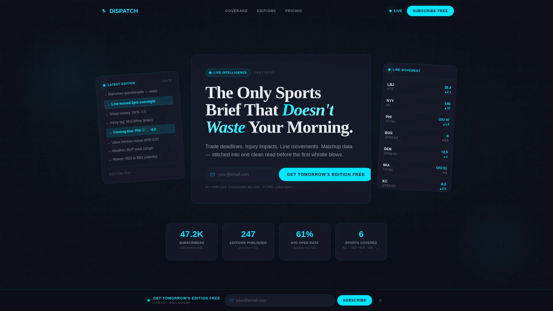 Sports Digital Presence Professional Website Template