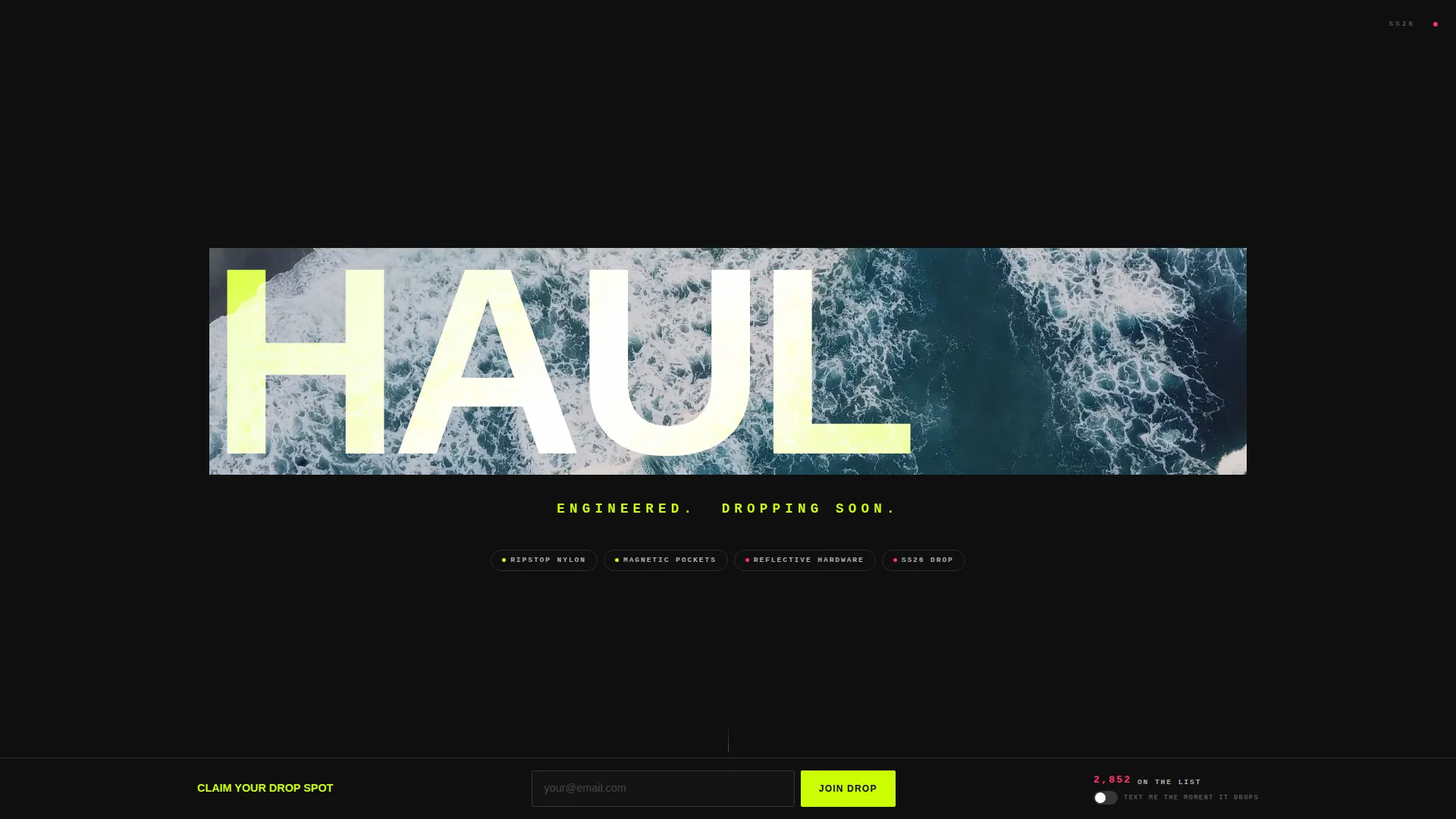 Bold Brutalist Athleisure Bag Landing Page Template