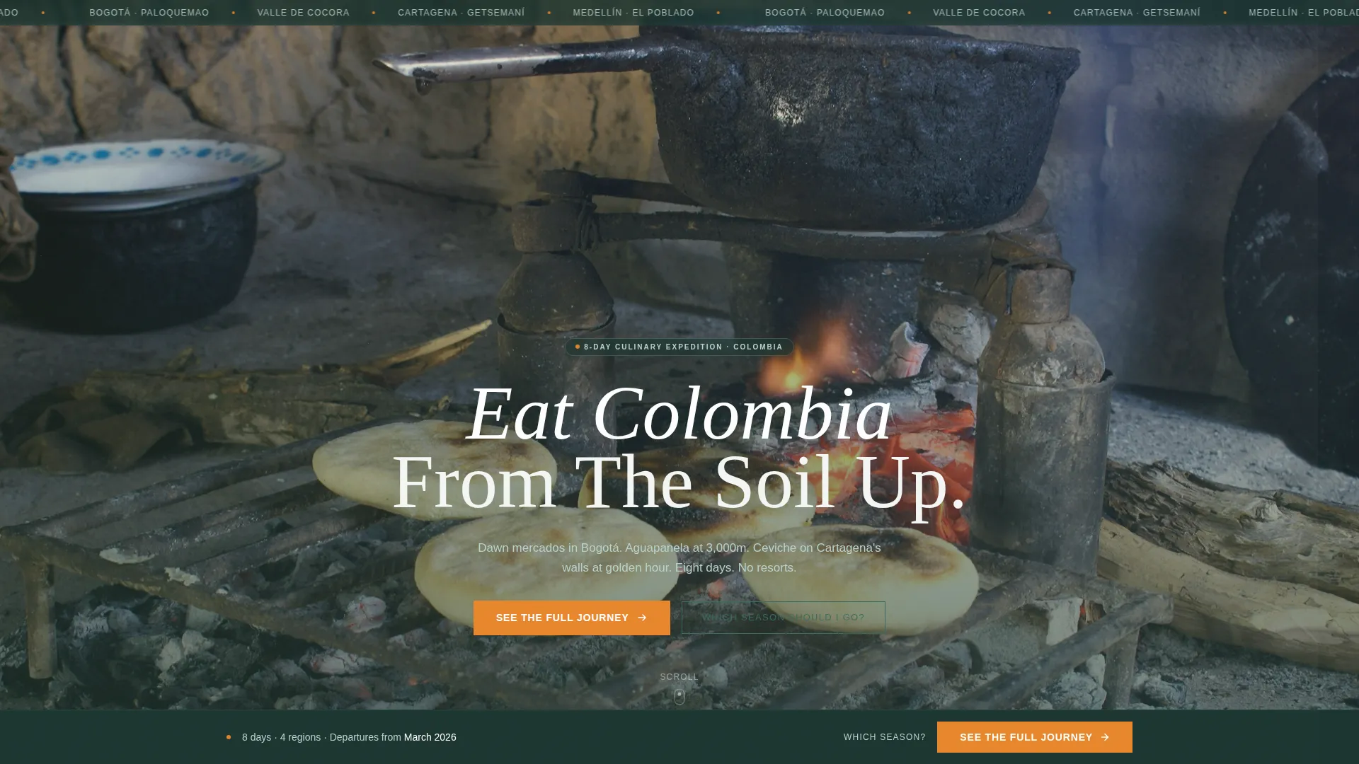 Colombia Travel Booking Website Template