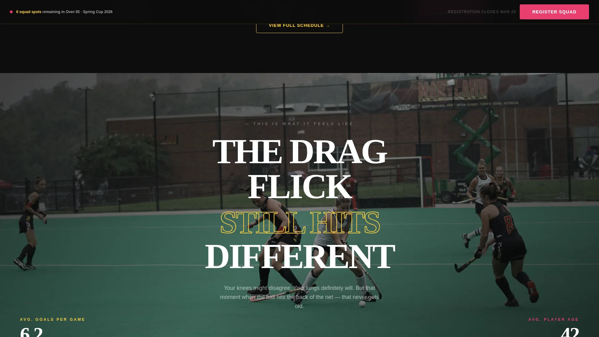 Field Hockey Leagues Reviews Website Template