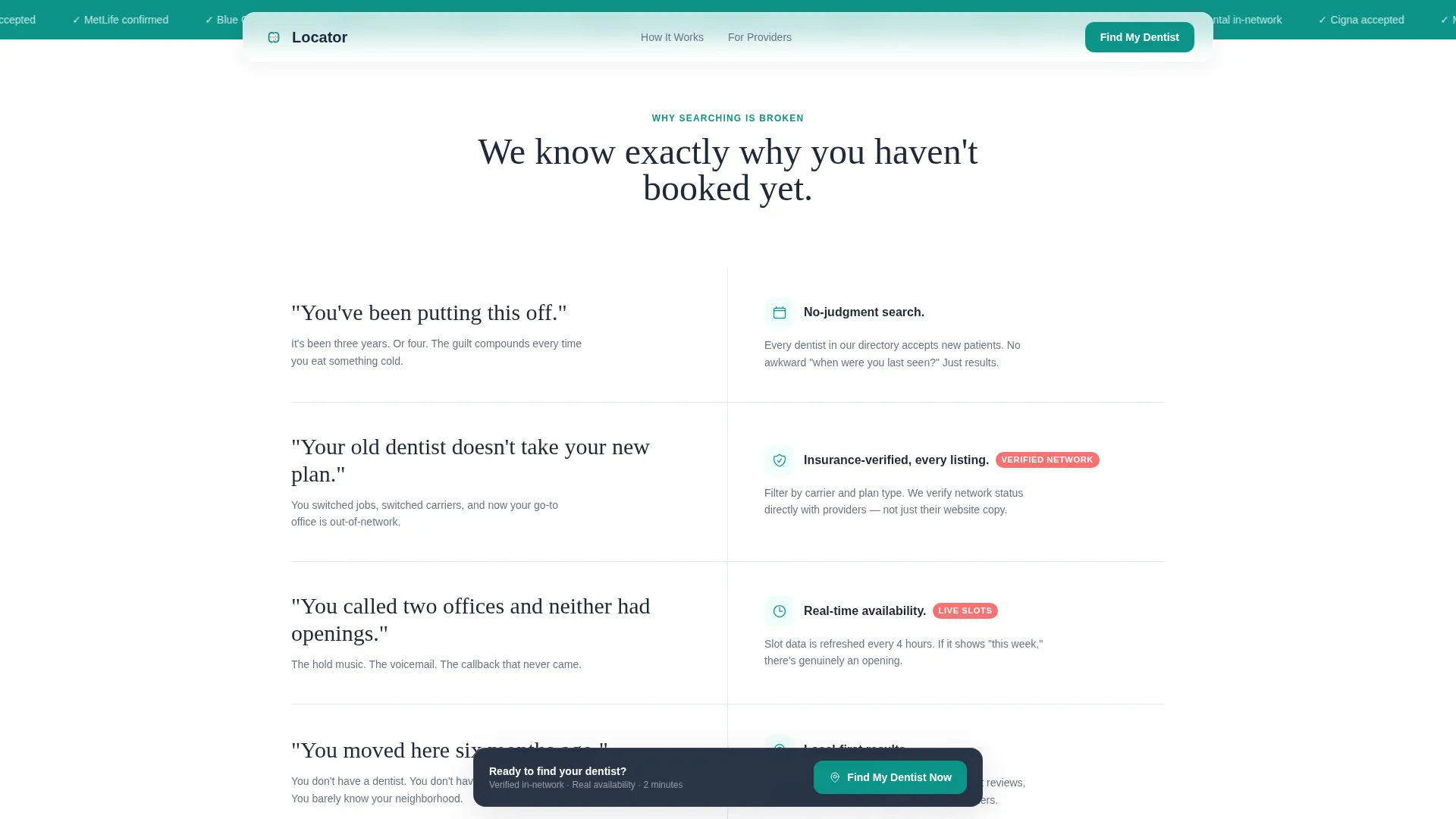 Dentist Directory & Insurance-Aware Provider Finder Website Template