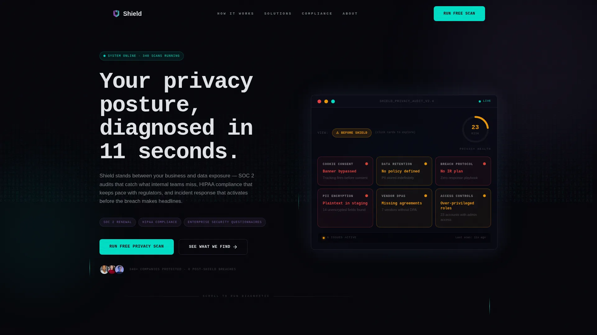 IT Services Privacy Compliance Landing Page Template