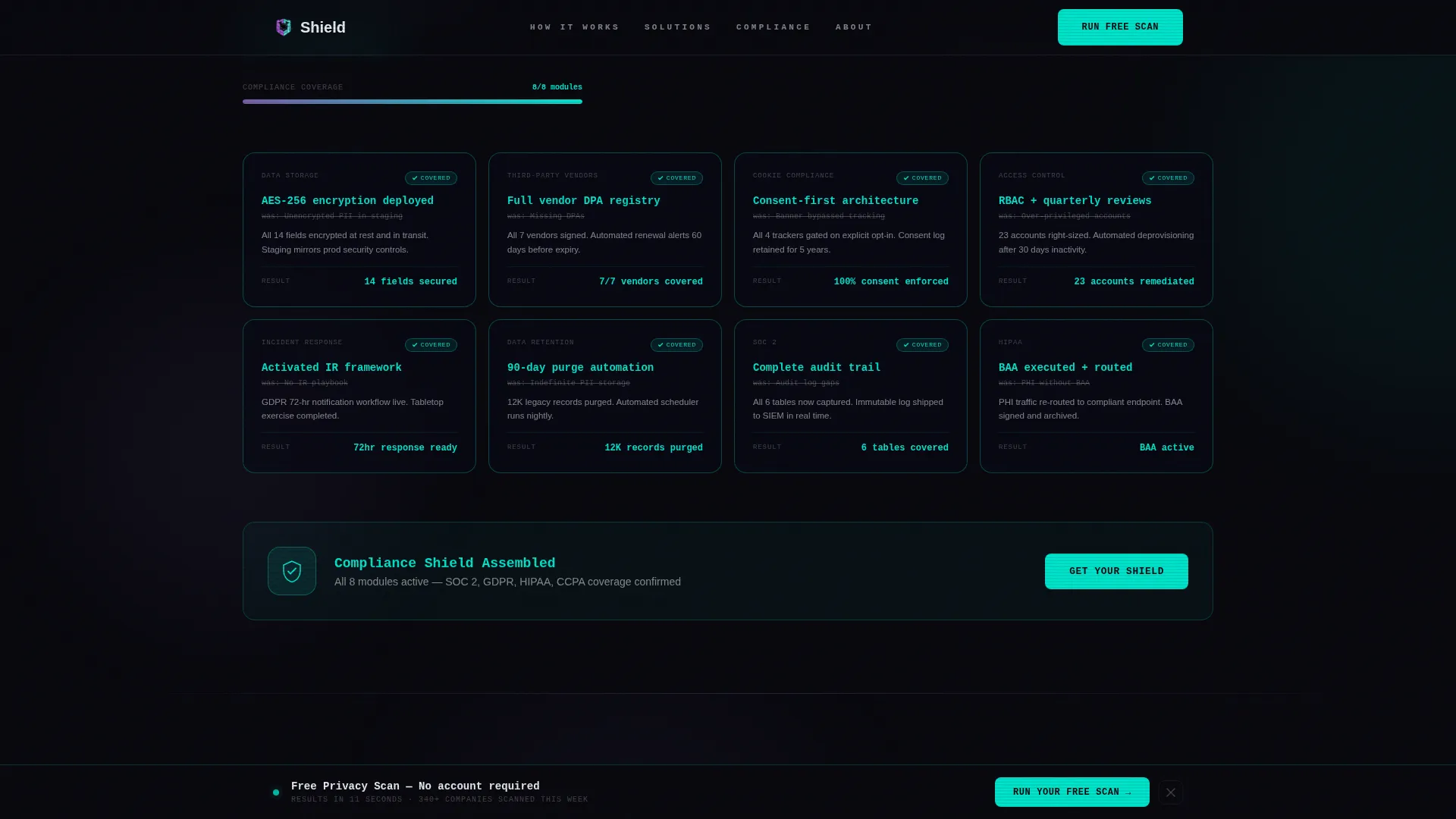 IT Services Privacy Compliance Landing Page Template