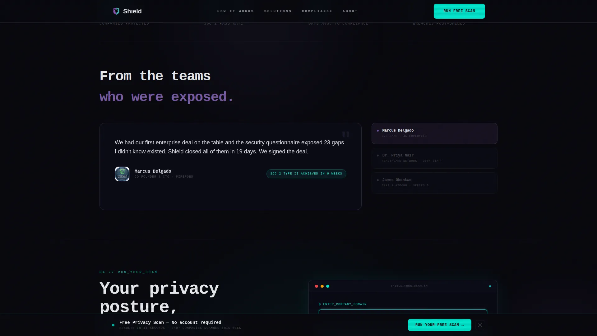 IT Services Privacy Compliance Landing Page Template