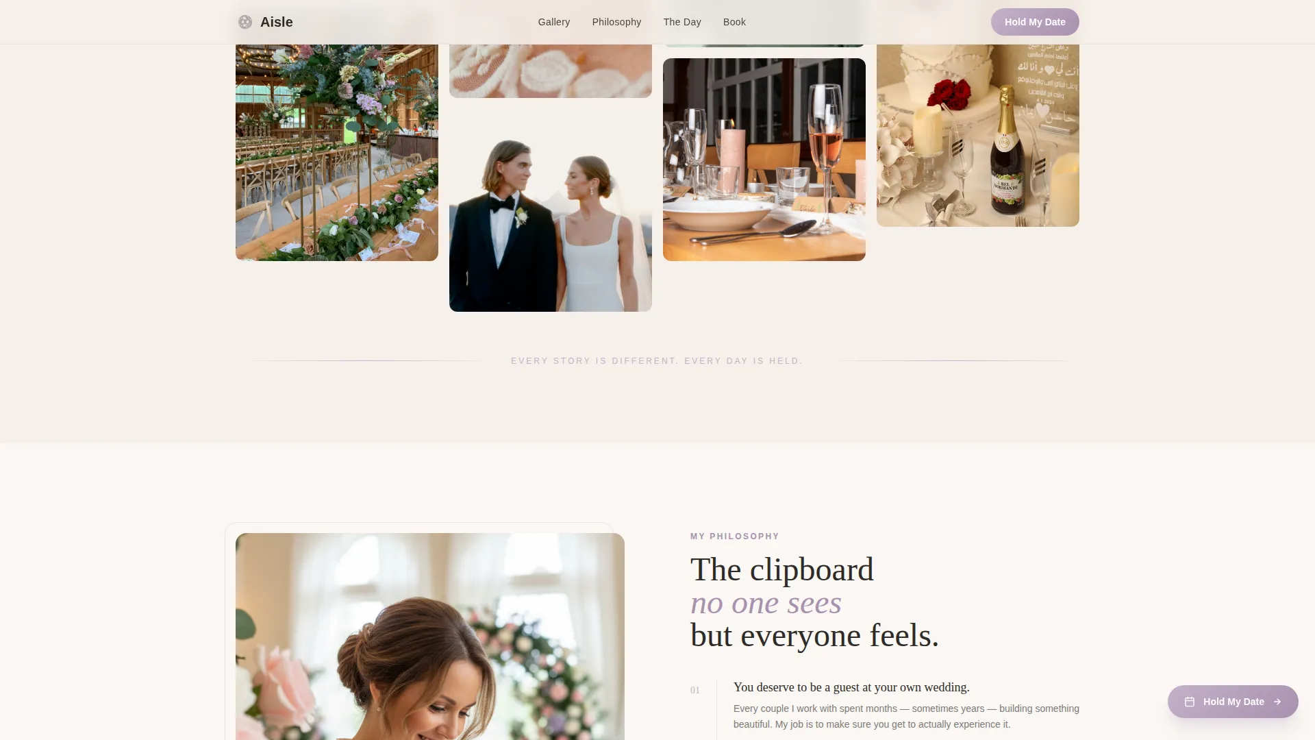Day-of Wedding Coordinator Handoff Website Template
