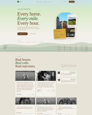 Horse & Equestrian Booking Website Template