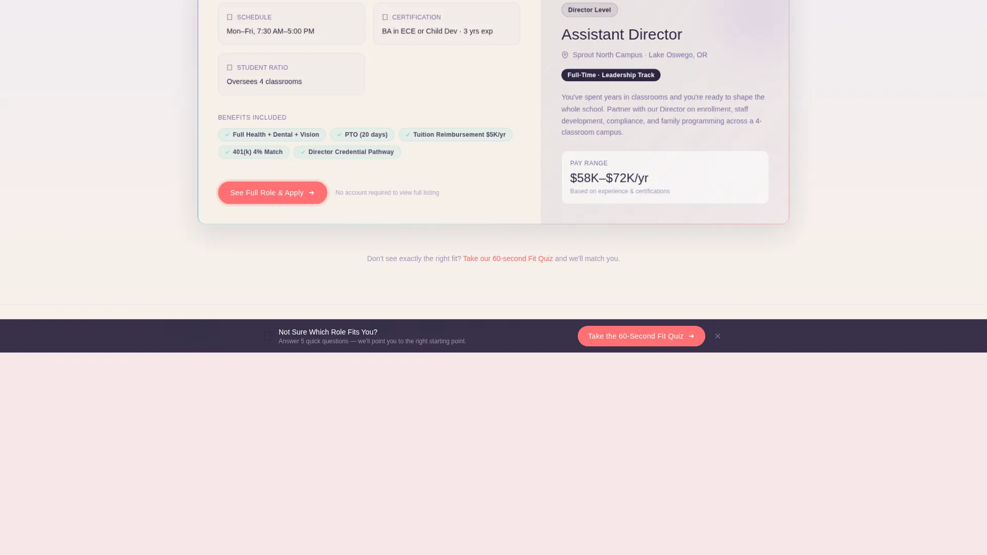Preschool Careers Landing Page Template