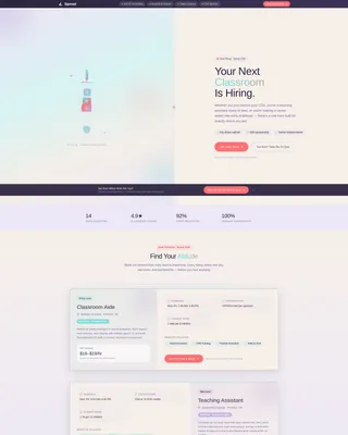 Preschool Careers Landing Page Template