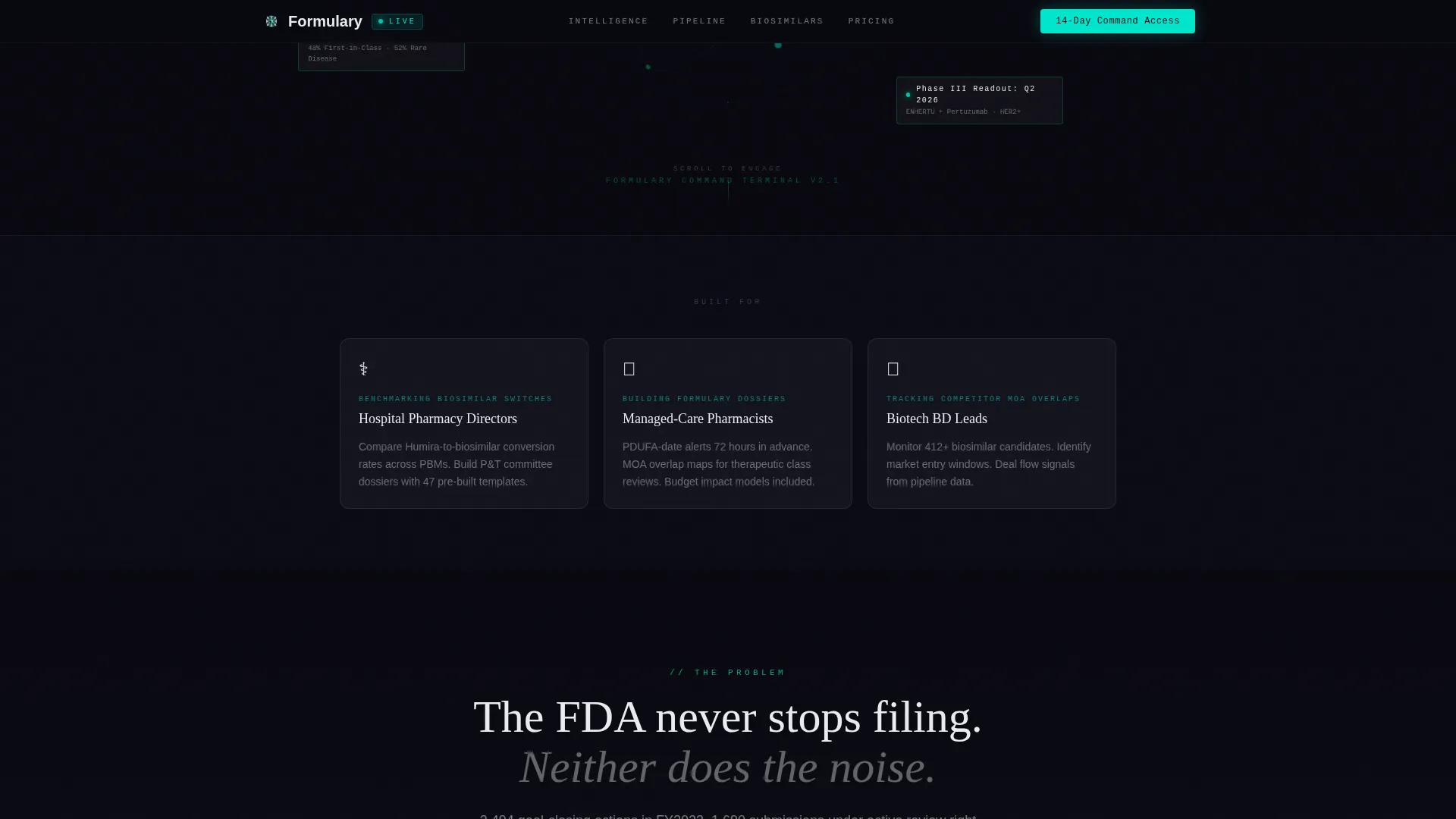 Specialist Pharmaceutical Digital Presence Comparison Website Template