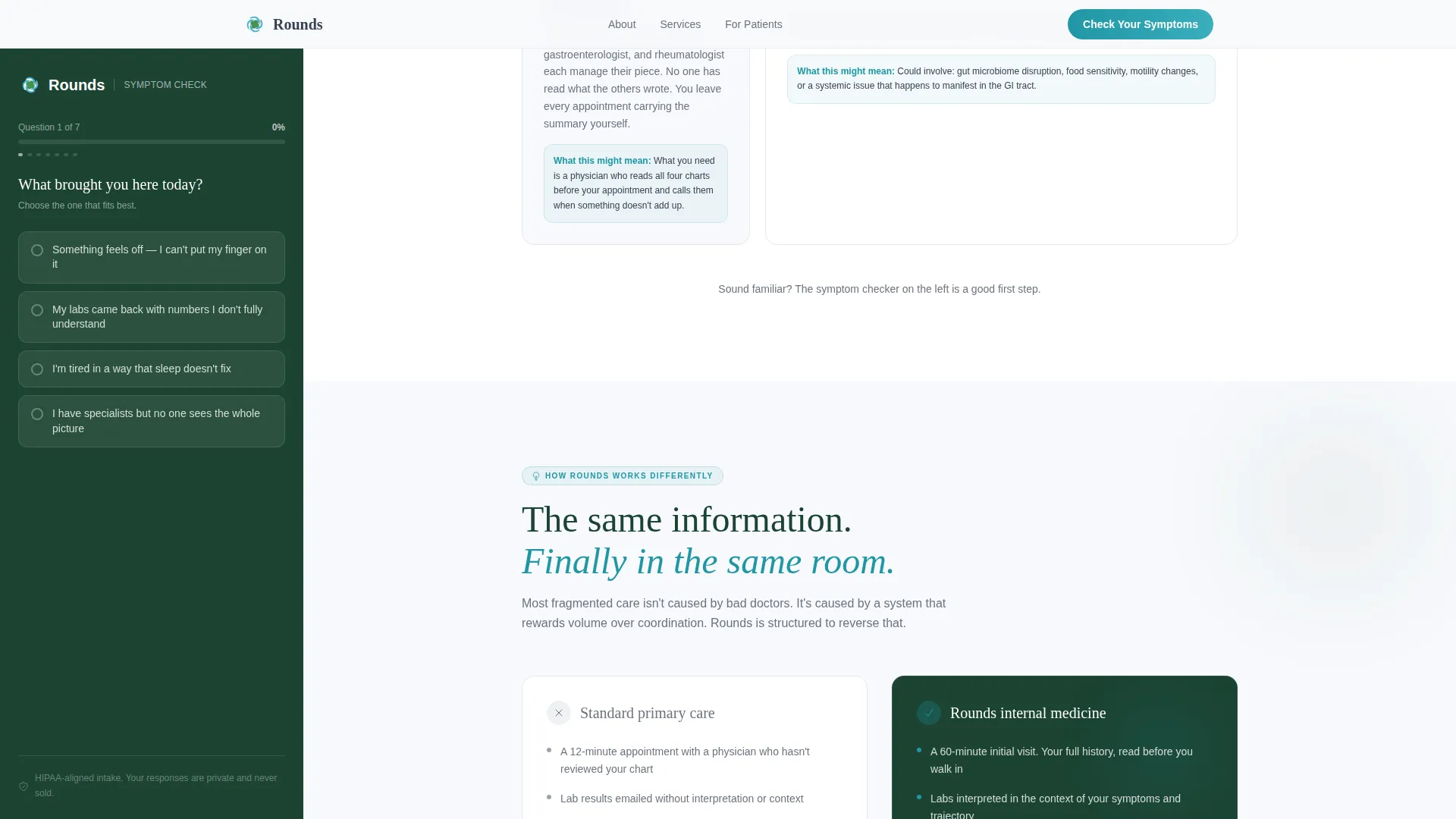 Internal Medicine Private Practice Website Template