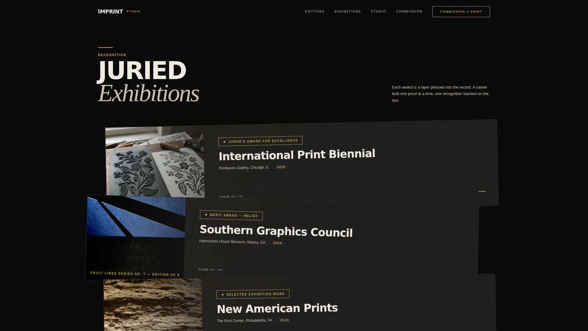 Printmaker Portfolio Professional Website Template