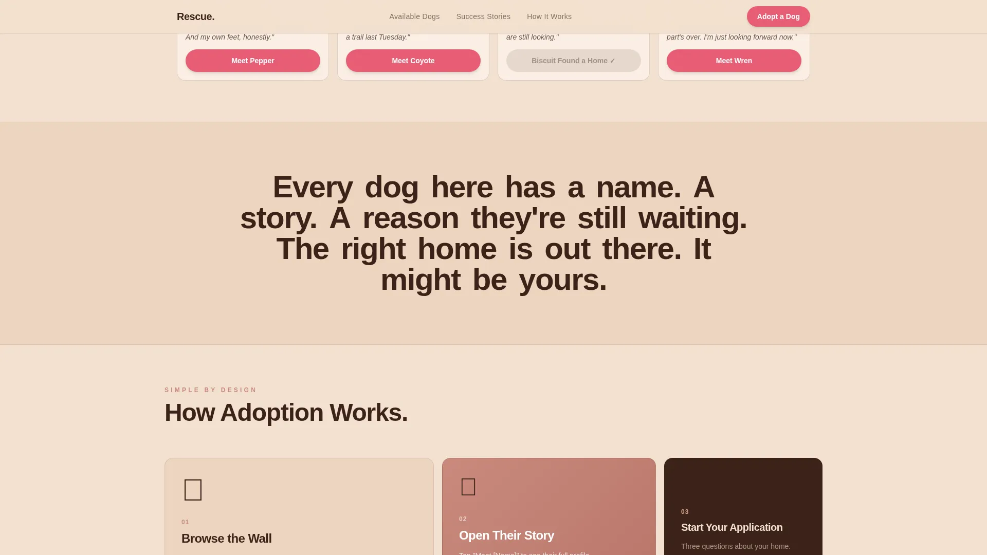 Pet Adoption & Rescue Professional Website Template