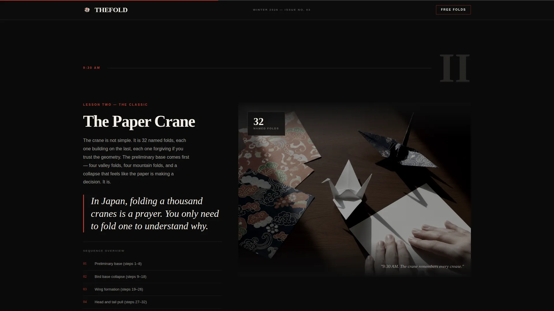Cinematic Origami | Free Website Template | Rocket