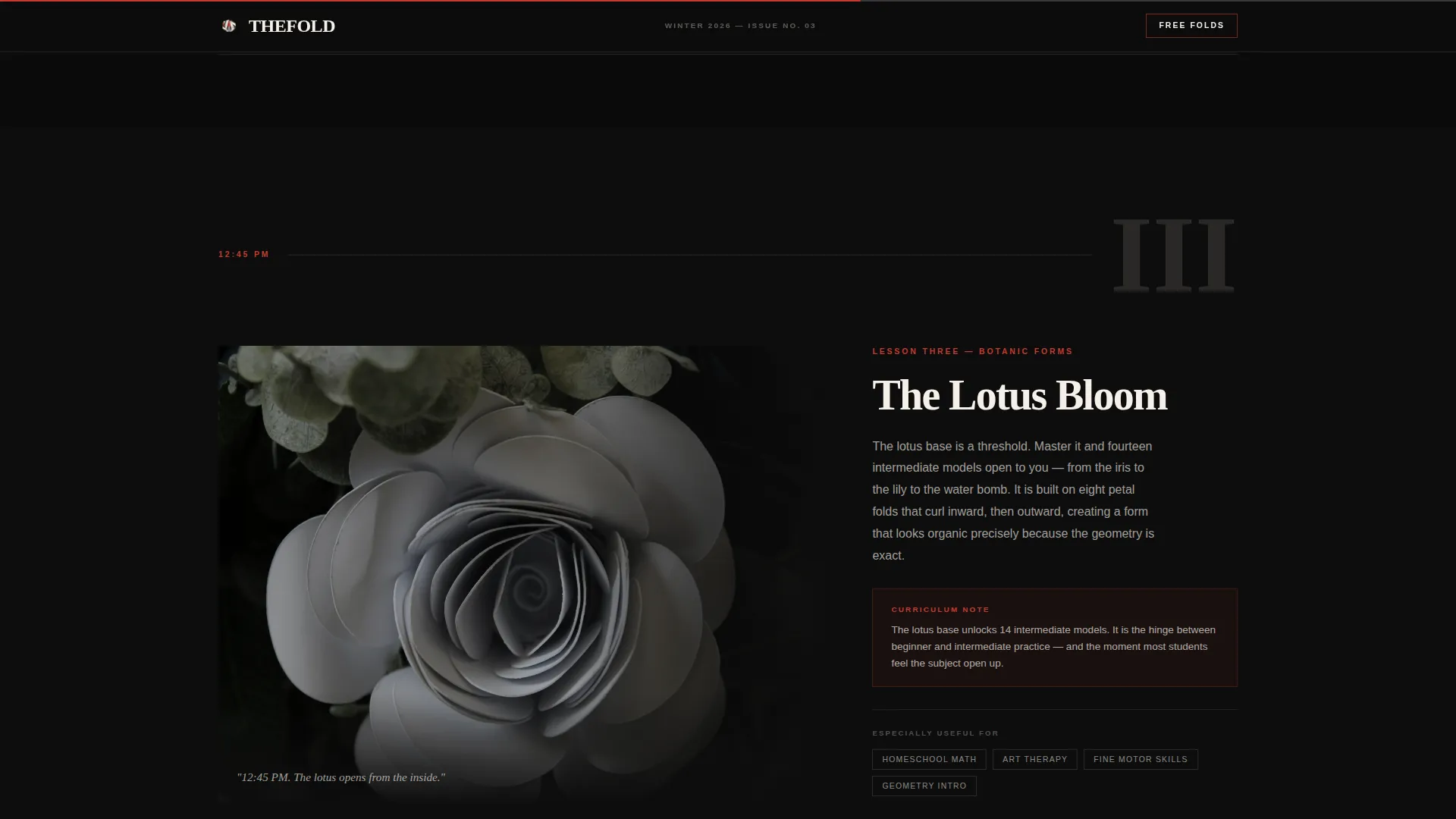 Cinematic Origami | Free Website Template | Rocket