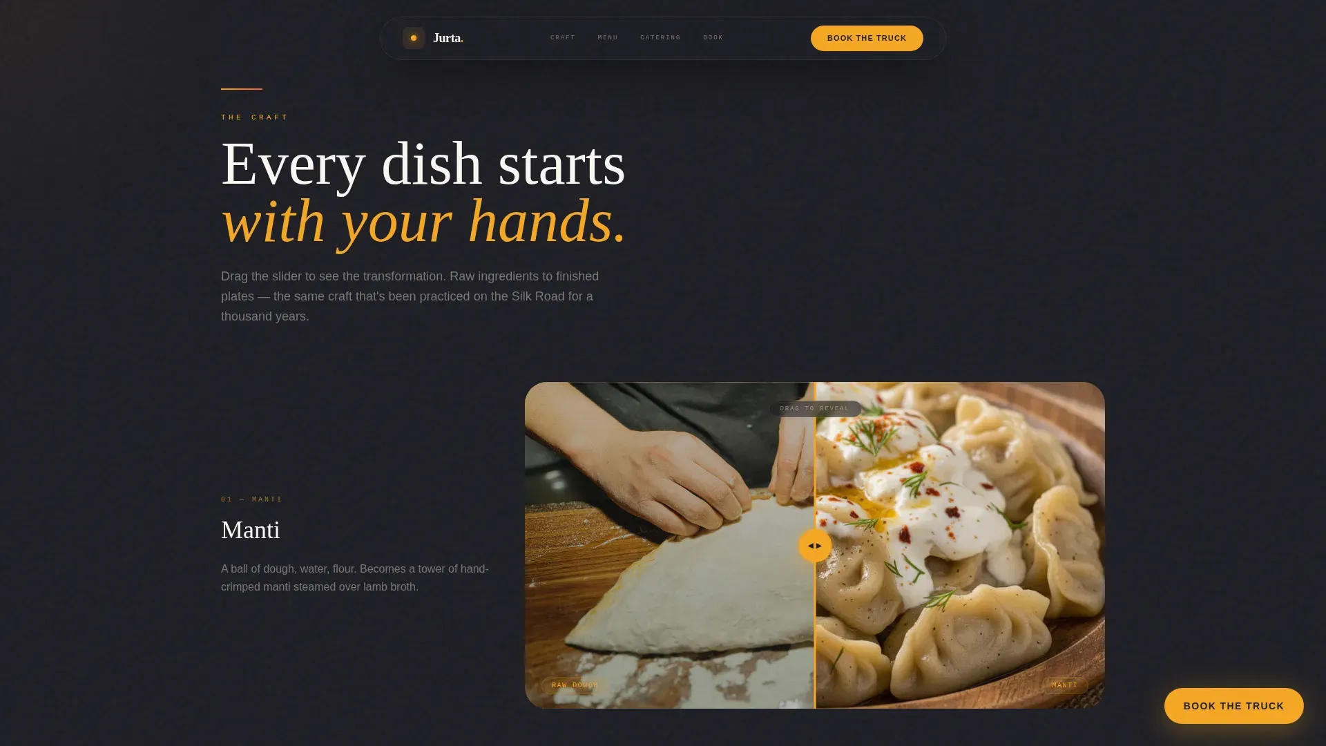 Premium Food Truck Landing Page Template