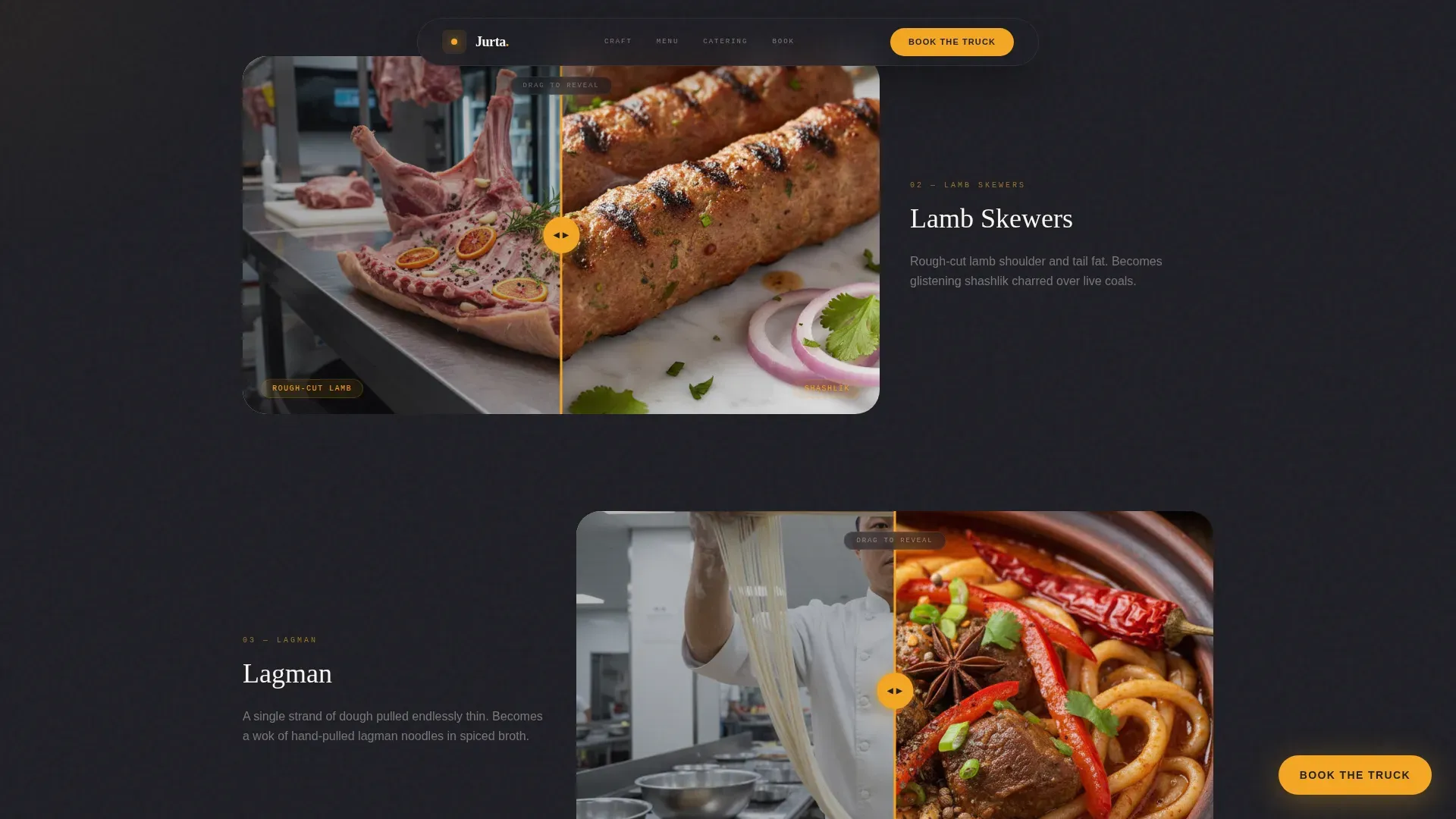 Premium Food Truck Landing Page Template