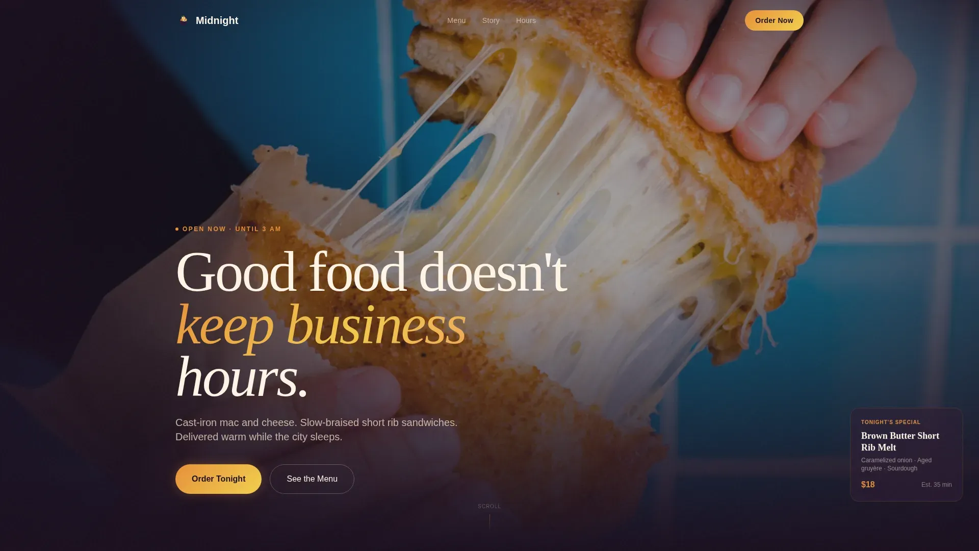 Elite Delivery Kitchen Landing Page Template