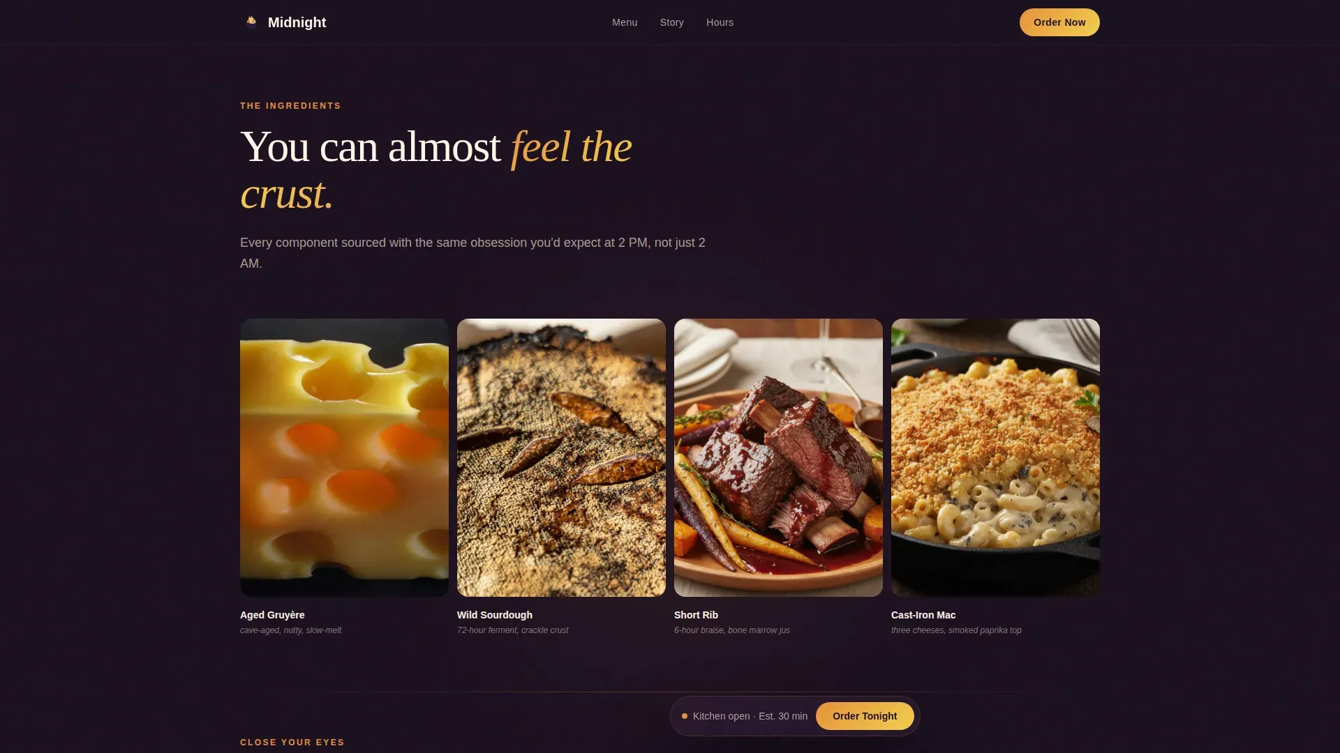 Elite Delivery Kitchen Landing Page Template
