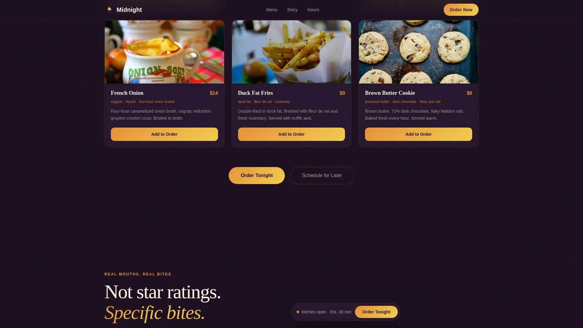Elite Delivery Kitchen Landing Page Template