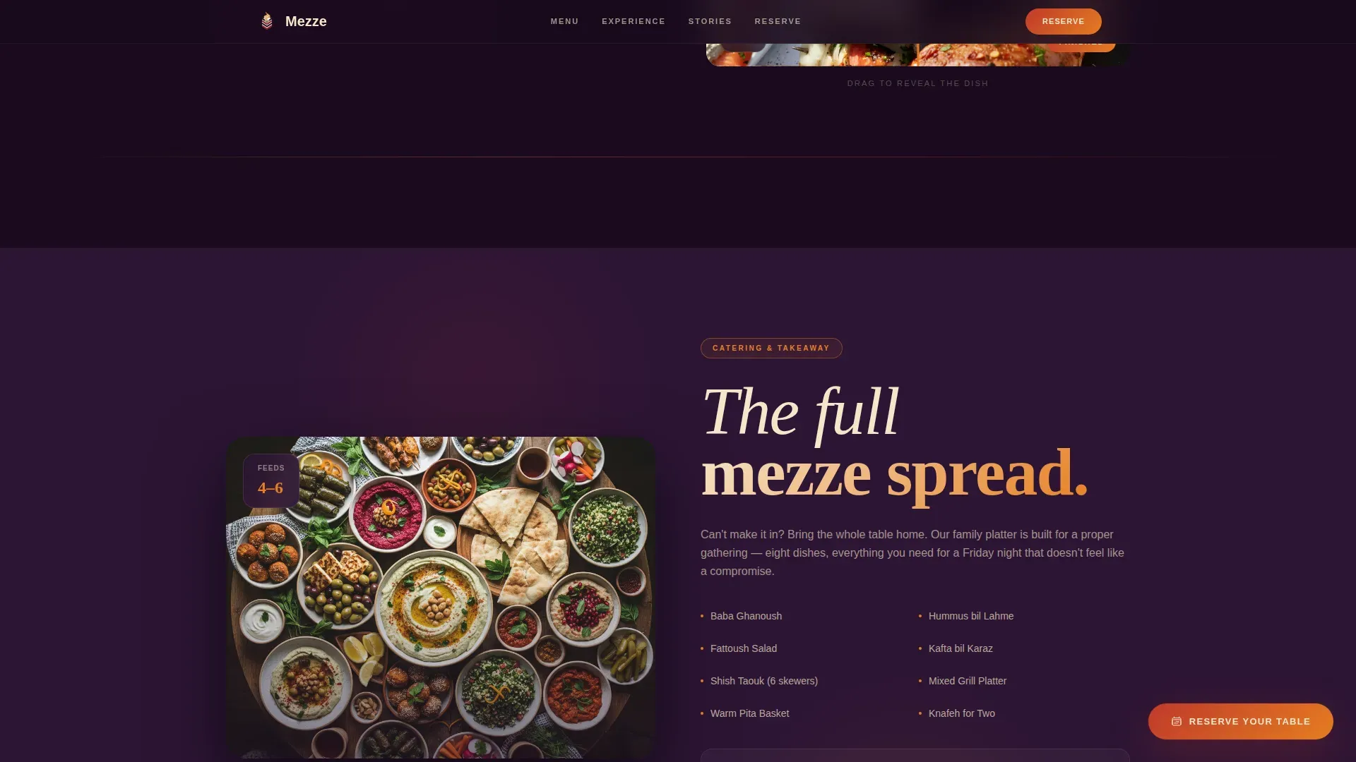 Complete Regional & Ethnic Restaurant Appointment Booking Website Template