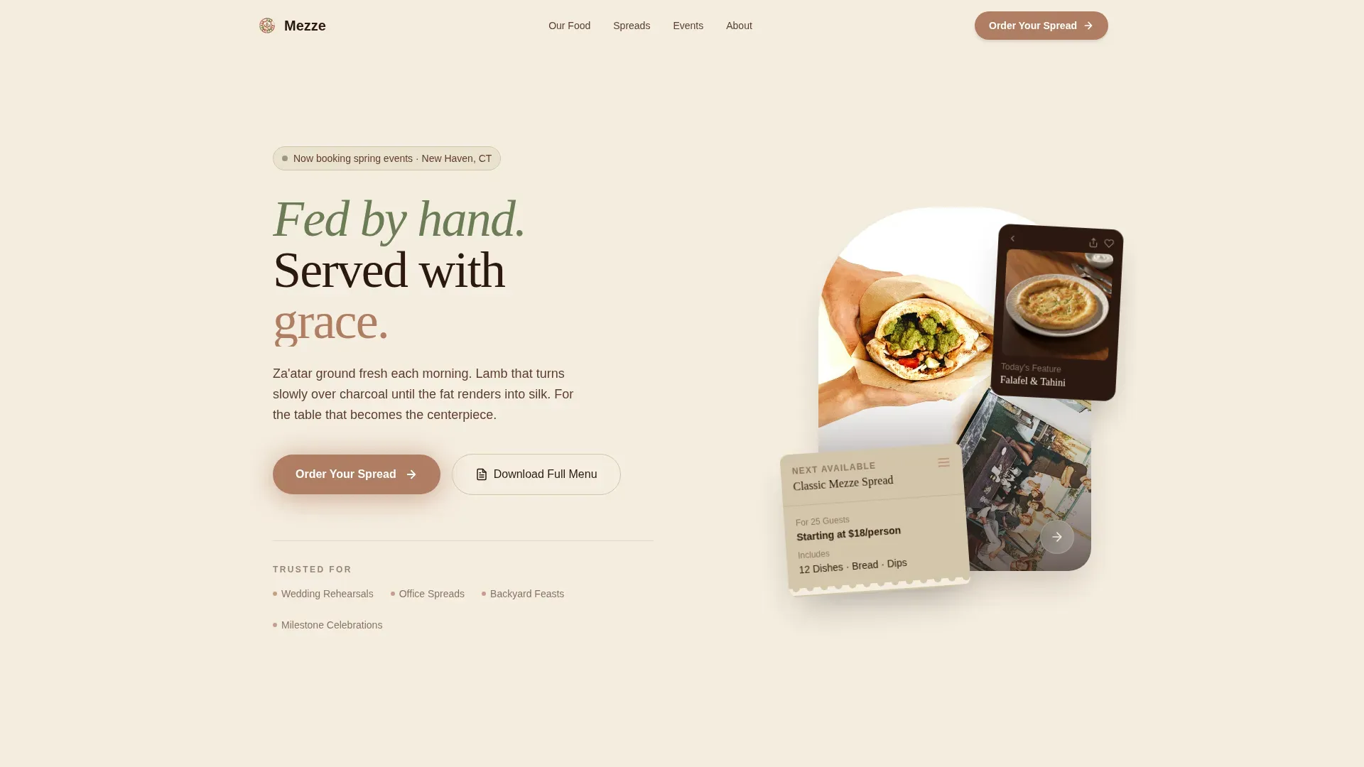 Middle Eastern Cuisine & Dining Local Booking Website Template