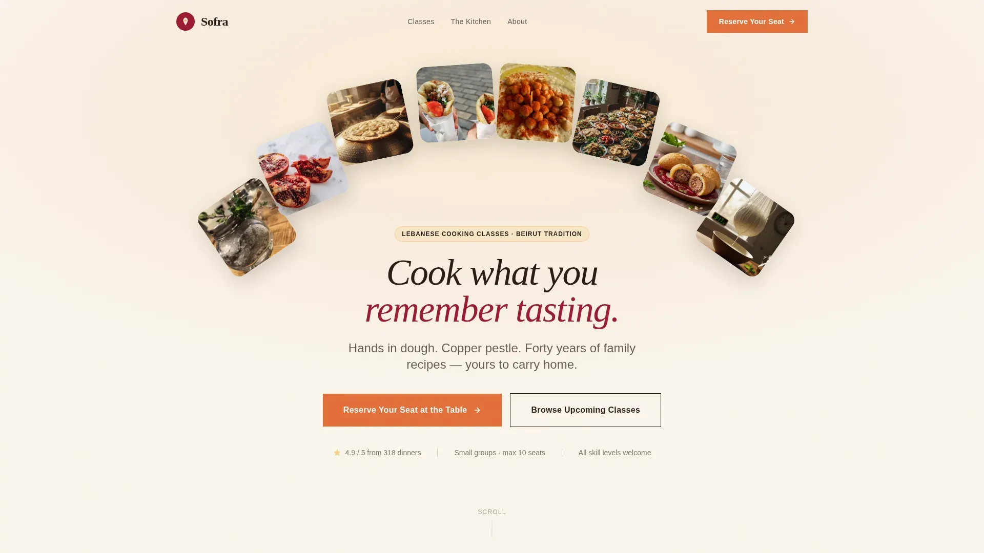 Middle Eastern Cuisine & Dining Independent Booking Website Template