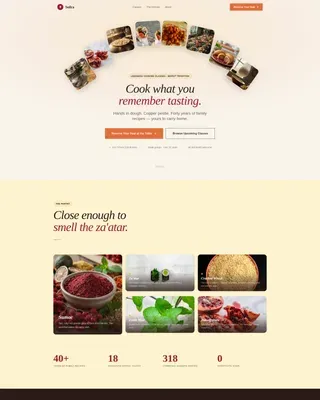 Middle Eastern Cuisine & Dining Independent Booking Website Template