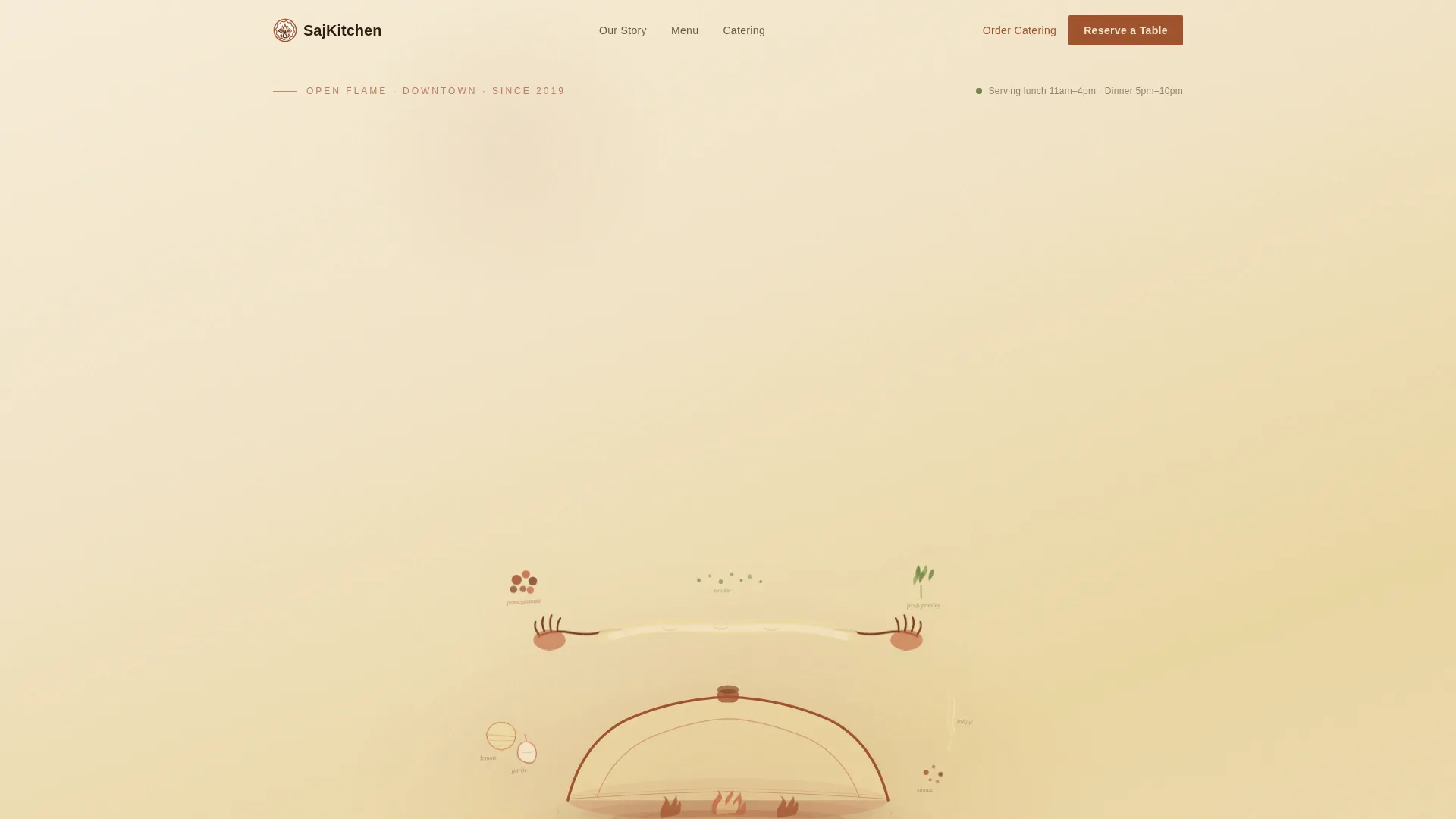 Middle Eastern Cuisine & Dining Certified Booking Website Template