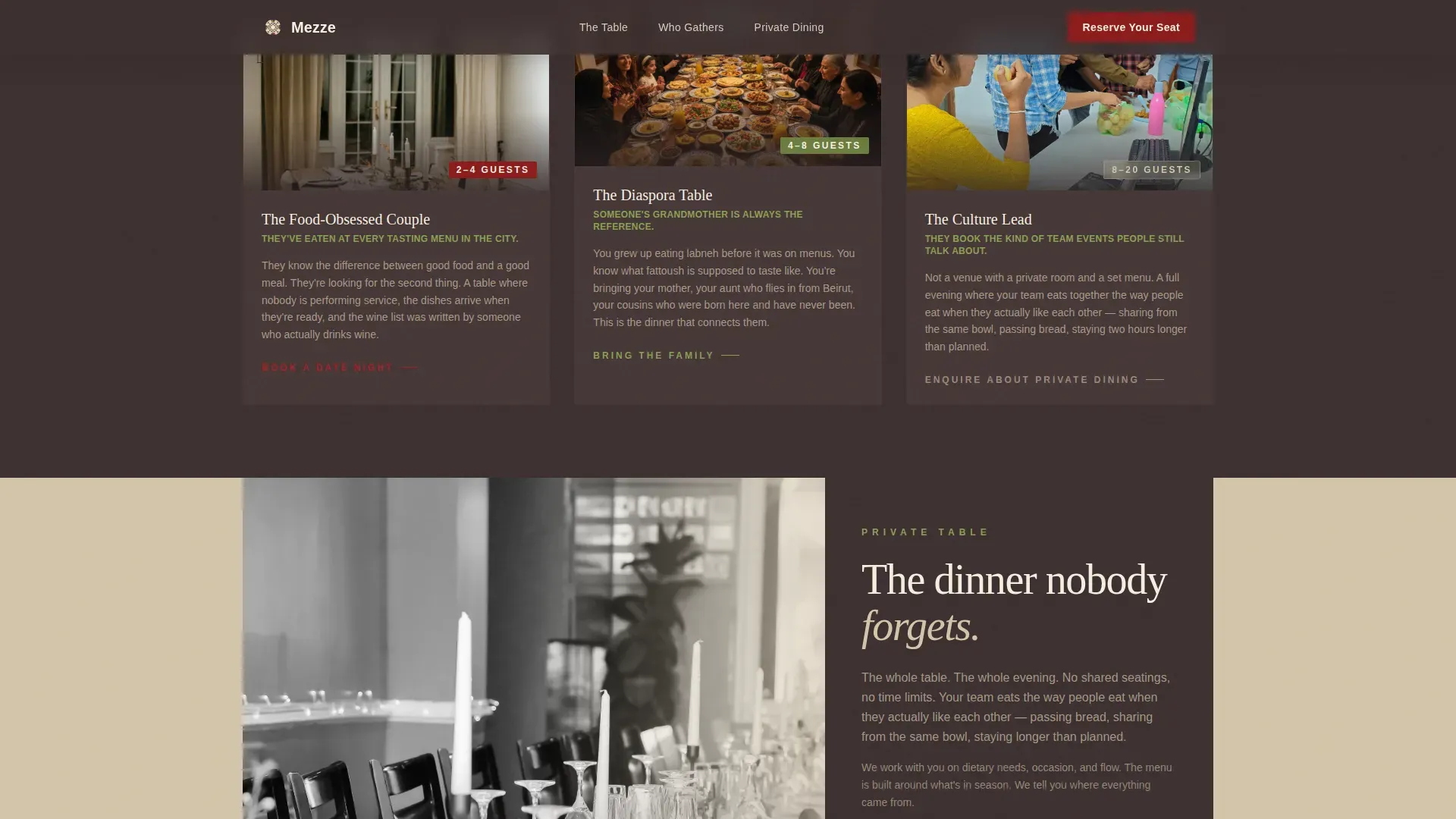 Middle Eastern Cuisine & Dining Independent Professional Website Template