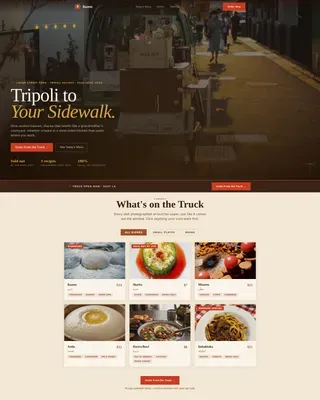 Vibrant Libyan Cuisine Landing Page Template