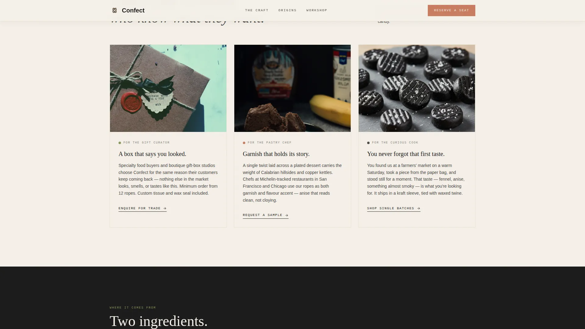 Chocolate & Confectionery Professional Website Template