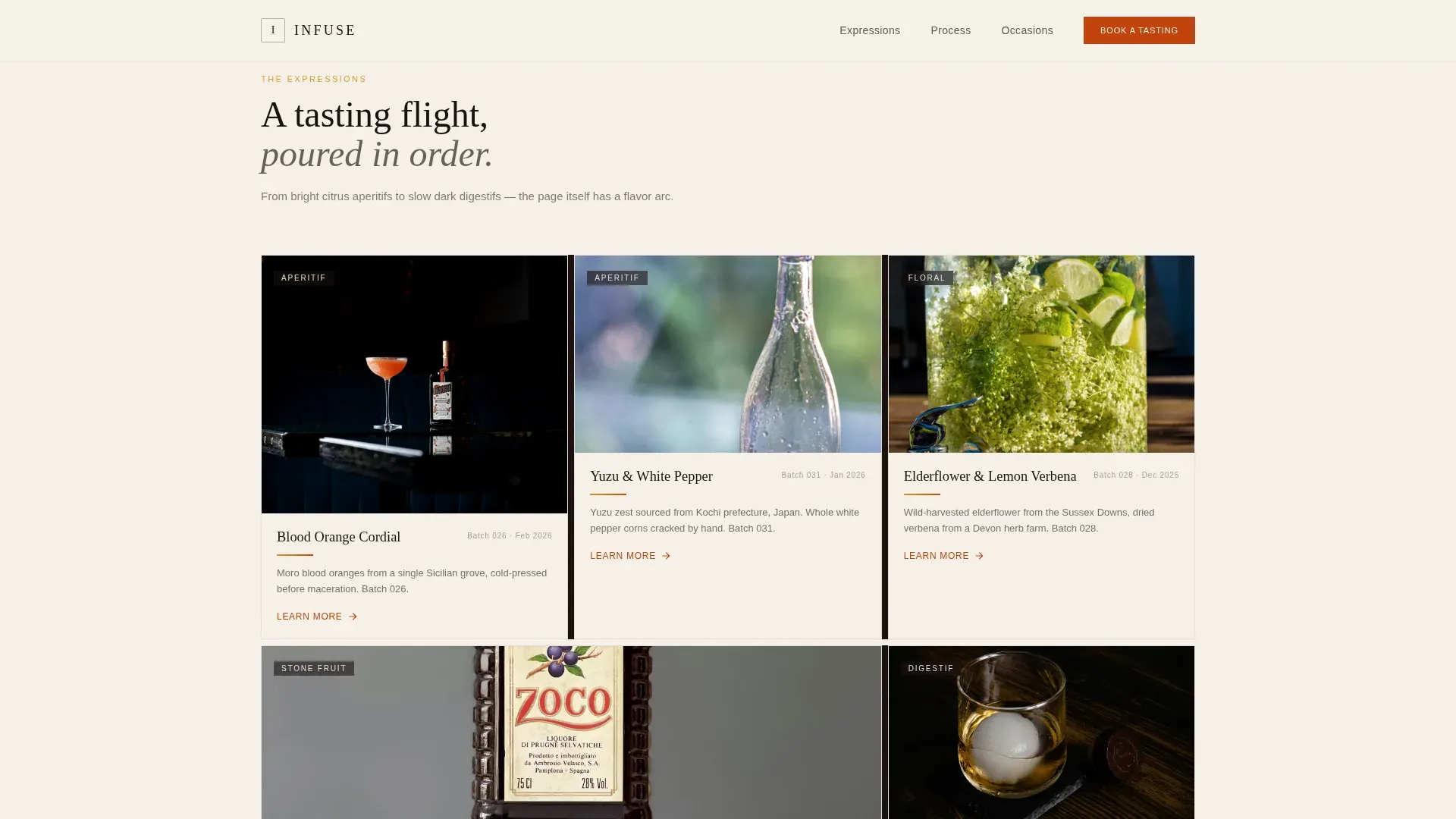 Premium Craft Liqueur Landing Page Template
